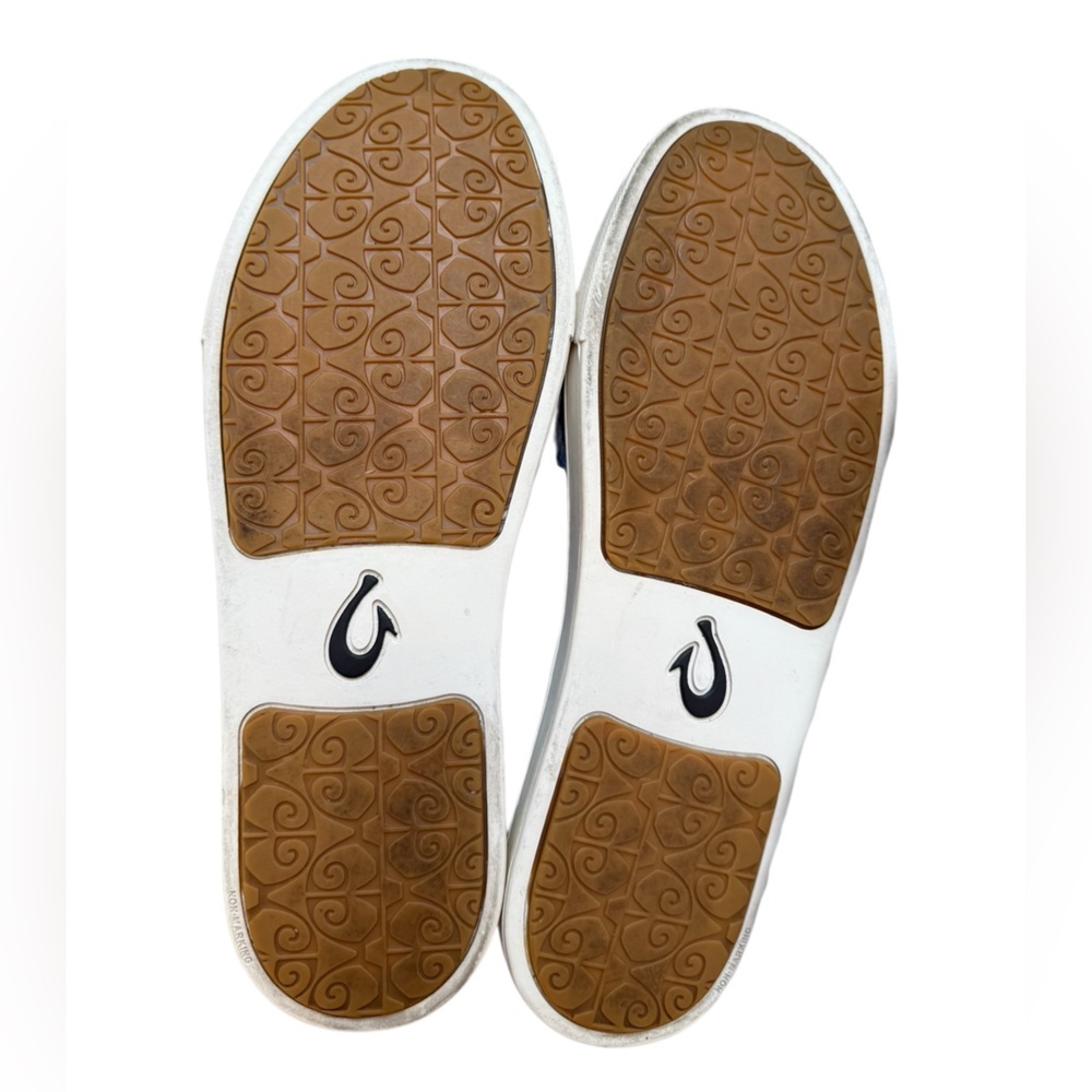 Olukai Ladies 9 Pehuea Blue Mesh Slip-on Flats - Picture 12 of 12